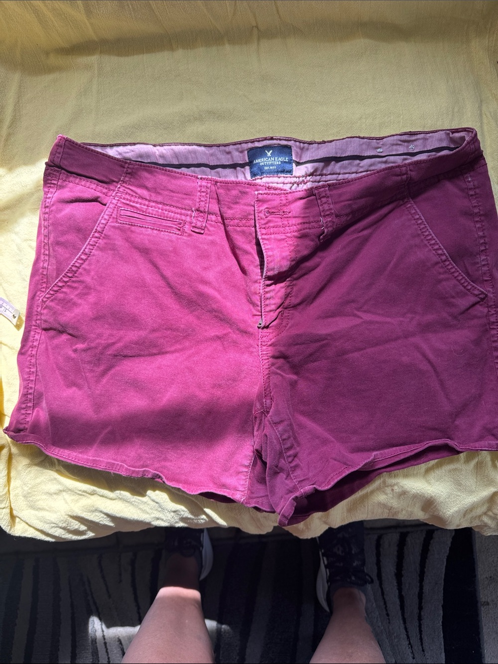 American Eagle Outfitters Women’s Magenta Chino  Shorts